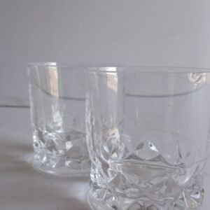 Set 2 Vasos Tallados Vidrio