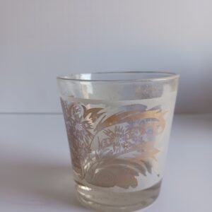 Vaso corto estampado dorado