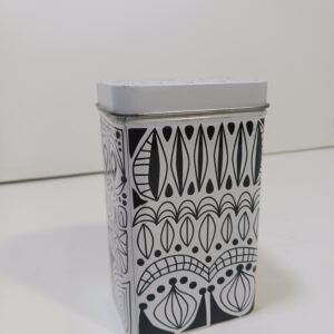 Recipiente metálico decorativo