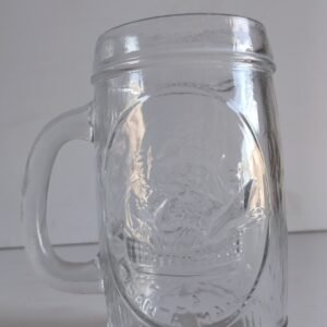 Jarra cervecera de vidrio relieve