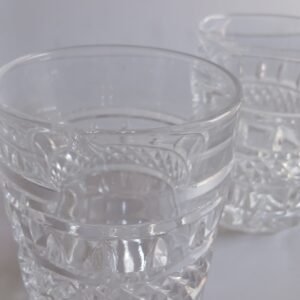 Pareja de Vasos Cortos Puntas de Diamante